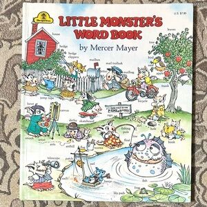 Little Monster’s Word Book by Mercer Mayer Vintage 1977 Hardcover